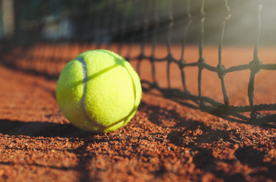 Tennis ball on the court