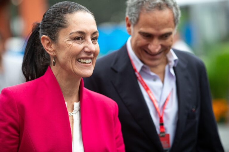 Claudia Sheinbaum (MEX) Mexico City Mayor with Alejandro Soberon (MEX) President and CEO for CIE Group and President of Formula 1 Gran Premio de Mexico. Mexican Grand Prix, Thursday 24th October 2019. Mexico City, Mexico.